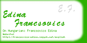 edina francsovics business card